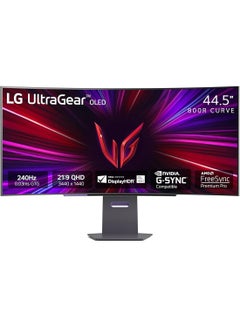 Buy 45 inch Ultragear OLED Curved Gaming Monitor WQHD 800R 240Hz 0.03ms DisplayHDR True Black 400 AMD FreeSync Premium Pro NVIDIA G-Sync HDMI 2.1 DisplayPort Tilt/Height/Swivel Stand 45GS95QE Black in UAE