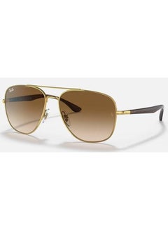 Buy Men's UV Protection Aviator Shape Sunglasses RB-3683-56-001/51 - Gold in Saudi Arabia