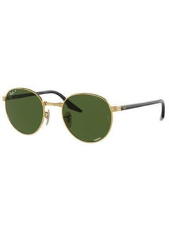 Buy Men's UV Protection Round Shape Sunglasses RB-3691-51-001/P1 - Gold in Saudi Arabia