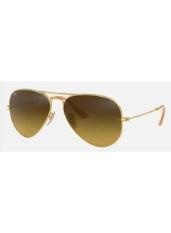 Buy Unisex UV Protection Aviator Shape Sunglasses RB-3025-58/62-112/85 - Gold in Saudi Arabia