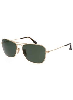 Buy Men's UV Protection Rectangular Shape Sunglasses RB-3136-58-181 - Gold in Saudi Arabia