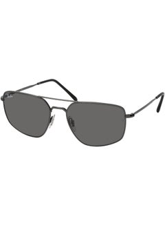 Buy Men's UV Protection Rectangular Shape Sunglasses RB-3666-56-004/B1 - Grey in Saudi Arabia