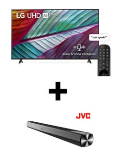 Buy UHD 55 inch 4K Smart TV, UR78 Series, Magic Remote, HDR, WebOS 2023 With 2.0CH Soundbar Plus Bluetooth, Usb, Fm Radio With 600W PMPO 55UR78006LL+TH-N322B Black in UAE