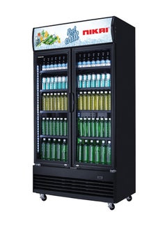 اشتري 700L Double Door Chiller Fridge Commercial | No Frost Chiller | Digital Controls & Display | Auto Defrost | Adjustable Shelves | Castor Wheels | Tempered Glass 700 L 400 W NSF700FFH Black في الامارات