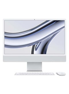 اشتري iMac Desktop With 24 Inch Display, M3 Chip 8-core CPU And 10‑core GPUProcessor/16GB RAM/512GB SSD/Intel UHD 600 Graphics/MacOS English/Arabic Silver في السعودية