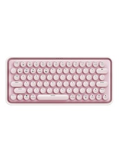 اشتري Ralemo Pre5 multi-mode wireless mechanical keyboard with Backlight (BT 4.0/BT 5.0/2.4G) Connect upto 4 Devices, USB-C Rechargeable interface | Dot Keycap, Multi-Media hotkeys Pink في الامارات