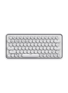 اشتري Ralemo Pre5 multi-mode wireless mechanical keyboard with Backlight (BT 4.0/BT 5.0/2.4G) Connect upto 4 Devices, USB-C Rechargeable interface | Dot Keycap, Multi-Media hotkeys White في الامارات