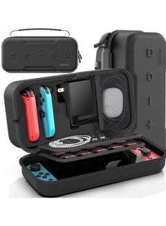 Buy Switch OLED Carrying Case Compatible with Nintendo Switch/OLED Model, Portable Switch Travel Carry Case Fit for Joy-Con and Adapter, Hard Shell Protective Switch Pouch Case with 20 Games in Saudi Arabia