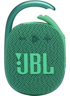 Buy JBL Clip 4 Eco Portable Bluetooth Wireless speaker with carabiner, water and dust resistant with 10 hours of battery life Green Green in Egypt