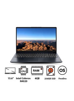 Buy Lenovo IdeaPad 1 15IGL7 82V700F5ED Laptop, Intel Celeron N4020, 15.6 Inch FHD Display, 256GB SSD, 4GB RAM, Integrated Intel UHD Graphics 600, FreeDos - Abyss Blue with Gift Bag English/Arabic Abyss Blue in Egypt