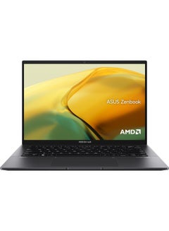 Buy UM3402YA Laptop With 14 Inch Display, Ryzen 5-7430U Processor/8GB RAM/512GB SSD/AMD Radeon 530 Graphics/Windows 11 Home English/Arabic Jade Black in UAE