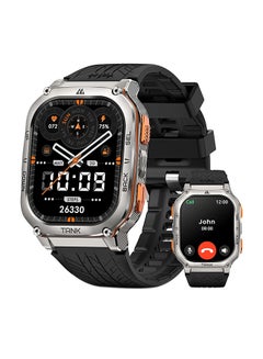 Buy 500 mAh Tank M3 Ultra Smartwatch (Silver) - 1.96" Amoled Display,  GPS, Bluetooth Calling, 10 Day Battery Life, 5ATM Water resistant, 130+ Sports Modes, Heart Rate Monitoring, Sleep Tracking, Rugged Design Silver in UAE