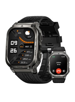 Buy 500 mAh Tank M3 Smartwatch (Black) - 1.96" Amoled Display,  Bluetooth Calling, 10 Day Battery Life, 5ATM Water resistant, 130+ Sports Modes, Heart Rate Monitoring, Sleep Tracking, Rugged Design Black in Egypt