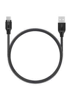 Buy Braided Nylon USB 2.0 to Micro USB Cable (1.2m / 3.95ft) Black in Saudi Arabia