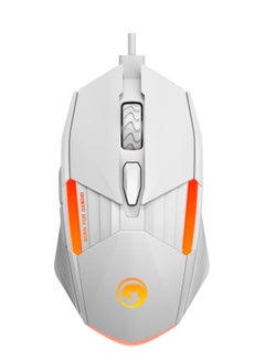 اشتري Gaming Mouse M291 White - With 7 colors breathing backlight , Adjustable up to 6400 DPI, Ergonomic Design, Gaming Grade Optical Sensor with 6 Programmable Buttons في مصر