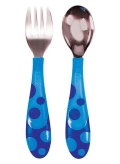 اشتري Toddler Fork and Spoon Set 1 Spoon and 1 Fork Assorted colours في مصر