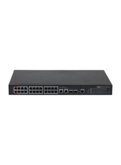 اشتري 24-port 100 Mbps + 2-port Gigabit Managed PoE Switch Black في مصر