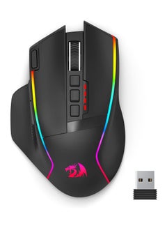 اشتري M915WL-RGB Wireless Gaming Mouse, Ergonomic Mouse 16000 DPI with Rapid Fire Key, 9 Macro Buttons, 170-Hour Durable Power Capacity and RGB Backlight Wired/Wireless Mouse for Laptop/Mac/PC في مصر