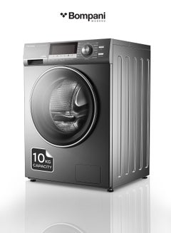 اشتري Washing Machine, Frontload, 10kg Capacity, BLDC Inverter Motor, 13 Functions, 16 Programs, Stainless Steel Drum, Quick Wash, Child Lock, 1200RPM, Adjustable Feet BO3013N Dark Silver في الامارات