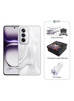 Buy Reno12 Dual SIM Astro Silver 12GB RAM 512GB 5G - Middle East Version With Screen Warranty Champions League Gifts Box And Car Charger in Saudi Arabia