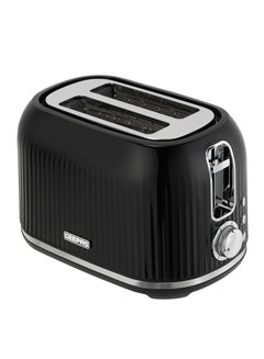 Buy 2-Slice Slot Fluted Bread Toaster With 6 Adjustable Browning Control And Removable Crumb Tray 1000 W GBT36558UK-BK Black in Saudi Arabia