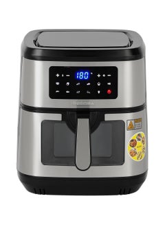 اشتري Double Heating Digital Air Fryer Pot With Rack And Vortex Frying Technology LED Display 9.5 L 2150 W KNAF6591 Black/Silver في السعودية