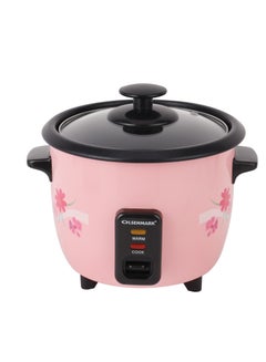 اشتري 3-In-1 Automatic Rice Cooker Warm & Steam Non-Stick Inner Pot With Tempered Glass Lid 0.6 L 350 W OMRC2350 Pink في السعودية