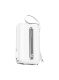 اشتري 20000 mAh JR-L012 Plus 22.5W mini Power Bank 20000mAh with Dual Cables White في مصر