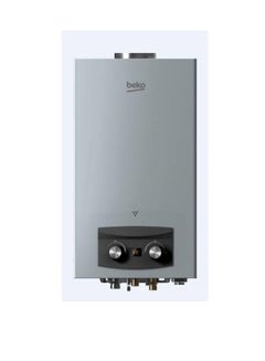 Buy Natural Gas Water Heater - 10 Litres - With Chimney - Digital Screen - USB Adaptor - Full Safety - Silver Silver in Egypt