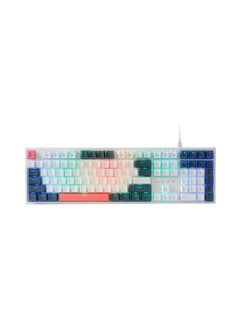 اشتري K668 RGB Gaming Keyboard, 104 keys + Extra 4 Hotkeys Wired Mechanical Keyboard w/Sound Absorbing Foams, Upgraded Hot-swappable Socket, Mixed Color Keycaps, Red Switch في مصر