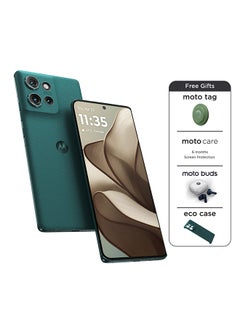 Buy Edge 50 5G Dual SIM Jungle Green 12GB RAM 512GB With Free Moto Buds And Moto Tag And Screen Damage Protection - Middle East Version in Saudi Arabia