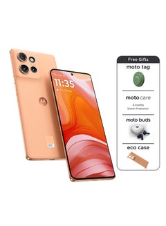 Buy Edge 50 5G Dual SIM  Peach Fuzz 12GB RAM 512GB With Free Moto Buds And Moto Tag And Screen Damage Protection - Middle East Version in UAE