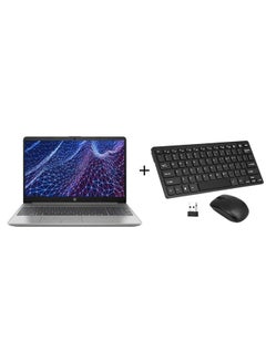 Buy 255 G9 Laptop With 15.6-inch Full HD Display, Ryzen 5-5625U Processor/8GB RAM/256GB SSD/Windows 10/AMD Radeon Graphics + Portable Wireless Keyboard With Mouse Set English/Arabic Asteroid Silver in Saudi Arabia