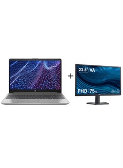 اشتري 255 G9 Laptop With 15.6-inch Full HD Display, Ryzen 5-5625U Processor/16GB RAM/1TB SSD/Windows 10/AMD Radeon Graphics +24 Inch FHD LED Monitor English/Arabic Asteroid Silver في السعودية