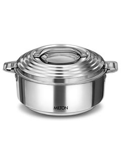 اشتري Milton Galaxia 1500 Insulated Stainless Steel Casserole, 2090 ml | 50 oz| 1.58 qt. Thermal Serving Bowl, Keeps Food Hot & Cold for Long Hours, Elegant Hot Pot Food Warmer Cooler, Silver Silver في السعودية