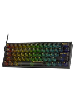 Buy K617 SE 60% Wired RGB Gaming Keyboard, 61 Keys Compact Full-Transparent Mechanical Keyboard w/Translucent Board, Custom Linear Switch, Pro Driver/Software Supported in Egypt