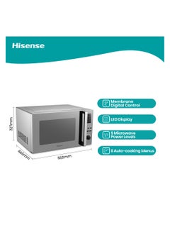 اشتري Microwave Oven Grill 45 L 1100 W H45MOMK9 Silver في الامارات