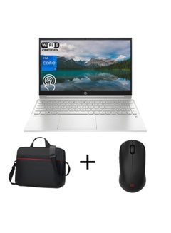 Buy Pavilion 15-EG3053 Laptop With 15.6-Inch Display, Core i5-1335U Processor/16GB RAM/512GB SSD/Intel Iris XE Graphics/Windows 11 + With Bag & Mouse English Natural Silver in UAE