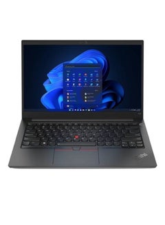 اشتري ThinkPad E14 Laptop With 15.6-inch Full HD Display, Core i5-1235U Processor/8GB RAM/256GB SSD/Windows 10/Intel Iris Xe Graphics English/Arabic Black في السعودية