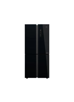 اشتري Haier 4 Doors Refrigerator (Bottom freezer) -Humidity & Dry zone - TWIN-Inverter - ABT Filter - Super Cool & Super Frez - 502 L - Black Glass Color, HRF-550TDBG HRF-550TDBG black في مصر