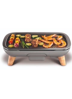 Buy Plancha | Des Saveurs Gourmet Electric Grill | Titanium Force Non-Stick Coating | Serves up to 8 | Adjustable Thermostat | Dishwasher-Safe Parts | 2 Years Warranty | 2400 W CB658P27 Grey in UAE