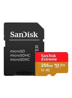 Buy Extreme microSDXC, 160MB/s R, 90MB/s W,C10,UHS 1,U3,A2 Card,for 4K Video Rec on Smartphones, Action Cams & Drones SDSQXA1 256 GB in UAE