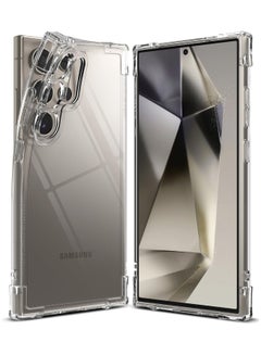 اشتري جراب Air Bumper [مبطن على جميع الزوايا الأربع] متوافق مع جراب Samsung Galaxy S24 Ultra، غطاء للنساء والرجال، جراب شفاف معزز - في مصر