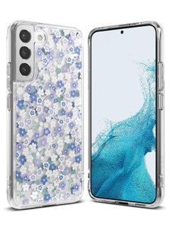 Buy Fusion Design Compatible With Samsung Galaxy S22 5G Case 2022, Clear Hard Back With Floral Girls Women Design Print Shockproof Tpu Bumper Phone Cover - Wild Flowers in Egypt