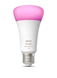 اشتري Philips Hue White and Colour Ambiance Smart Light Bulb 100W - 1600 Lumen [E27 Edison Screw] With Bluetooth. For Indoor Home Lighting, Livingroom, Bedroom. Works with Voice Control, Alexa Multi color في الامارات