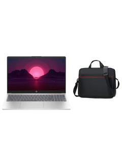 Buy 250 G10 Laptop With 15.6-inch Full HD Display, Core i3-1315U Processor/4GB RAM/256GB SSD/Windows 10/Intel Iris Xe Graphics +Laptop Bag with Multi Compartment 15.6" Travel Briefcase English/Arabic Silver in Saudi Arabia