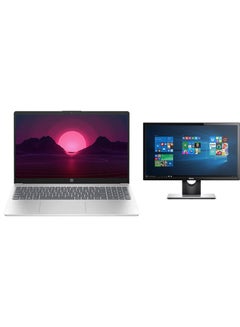 اشتري 250 G10 Laptop With 15.6-inch Full HD Display, Core i3-1315U Processor/8GB RAM/256GB SSD/Windows 11/Intel Iris Xe Graphics +E2216HV Monitor With 22 Inch Full HD English/Arabic Silver في السعودية