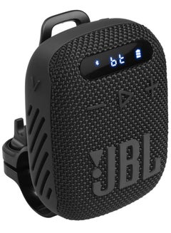 Buy Wind 3 FM Bluetooth Handlebar Speaker with LED Display, 2 EQ Modes, Built-In Microphone for Hands-Free Phone Calls, IP67 Waterproof & Dustproof, Black in Egypt