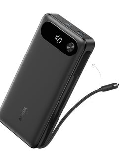 Buy 20000 mAh 20000 mAh 87W Power Bank,  Portable Charger with Built-in USB-C Cable, 87W Max Fast Charging Battery Pack for Laptop, 2 USB-C and 1 USB-A, for MacBook, iPhone 15 Series, Samsung, Switch, and More Black in UAE