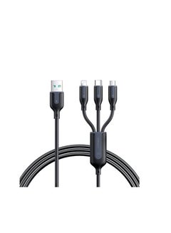 Buy A15 Series 3.5A 3 in 1 Charging Cable -1.2 M - Black in Egypt